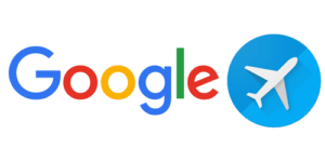 A logo for Google Flights