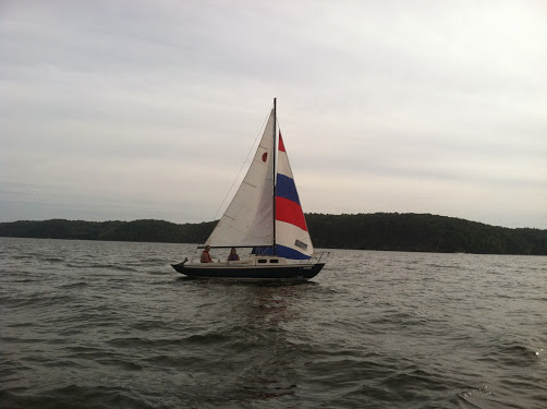 learning to sail in our Victoria 18