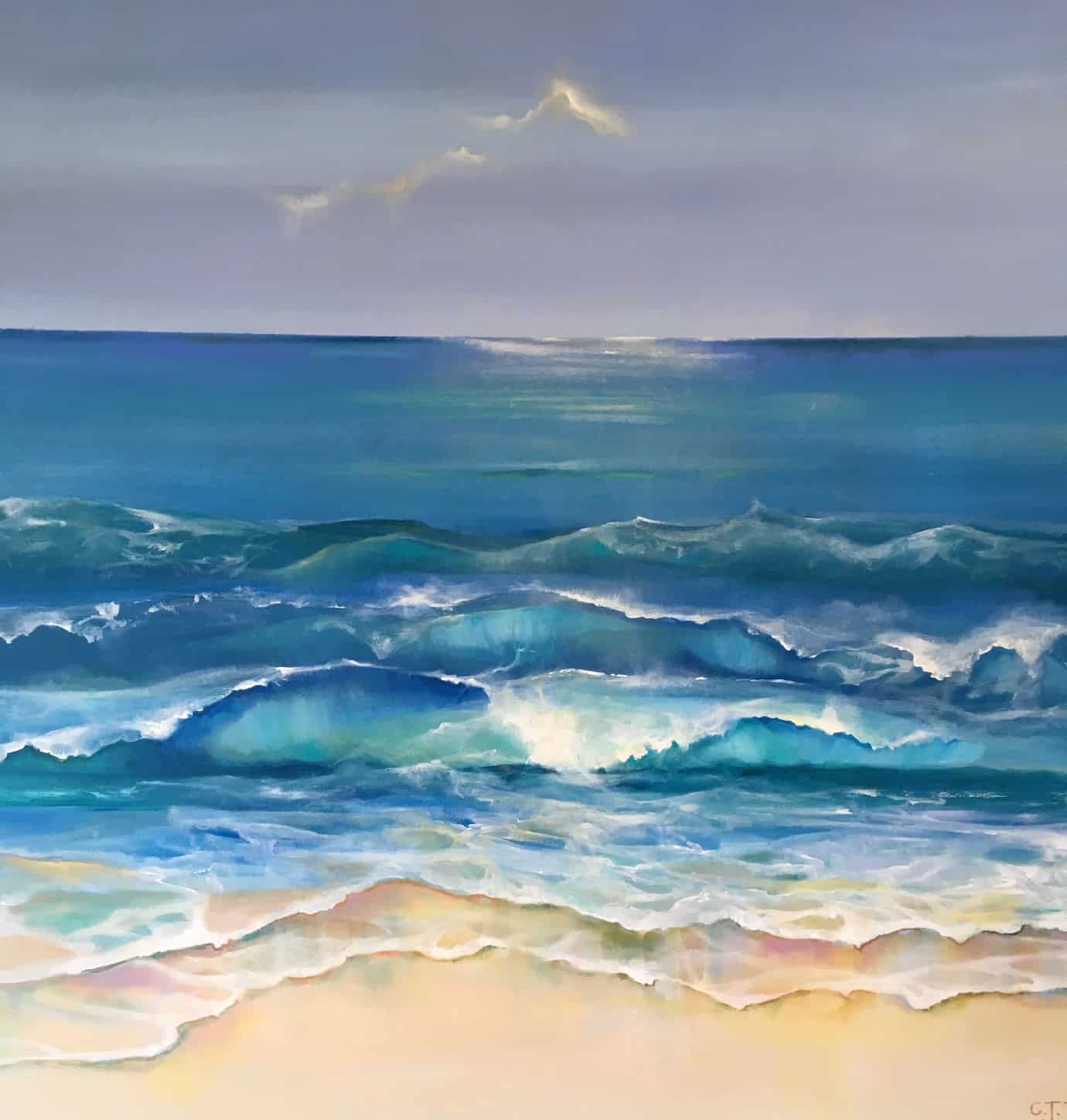 A Painting of the sea by Carolyn Tyrer