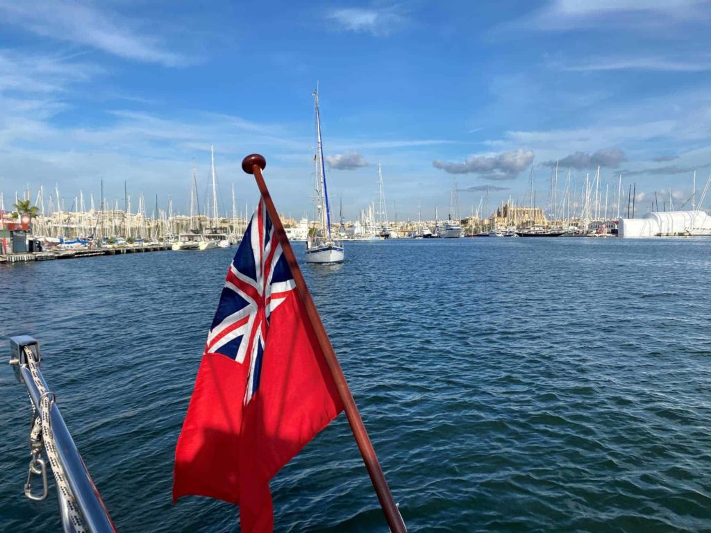 British Ensign on a yacht in Palma
