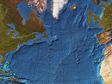 North Atlantic Map or Chart - Gnomic Projection