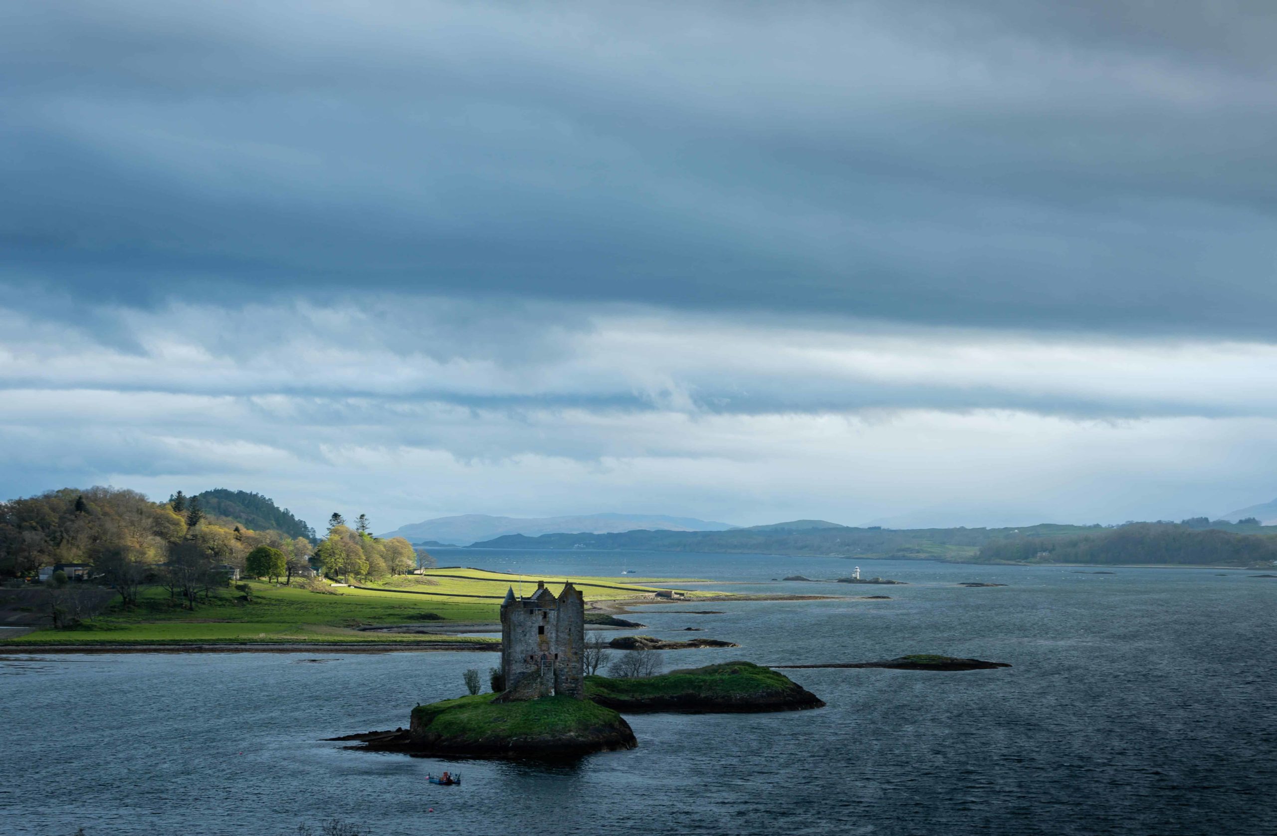 Castle and Loch in Scotland