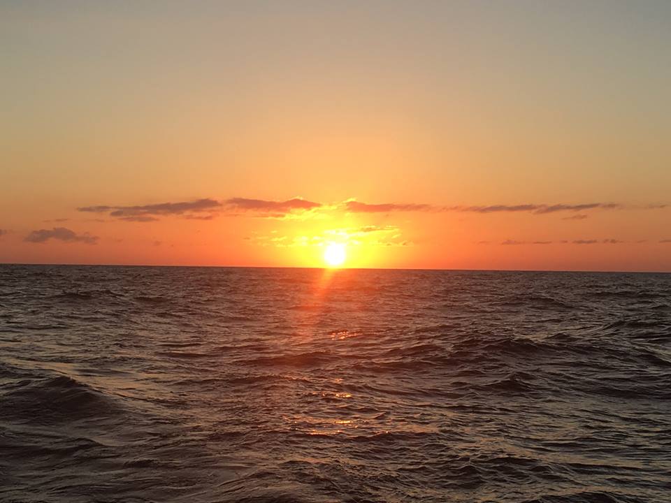 A beautiful sunset over the Atlantic Ocean