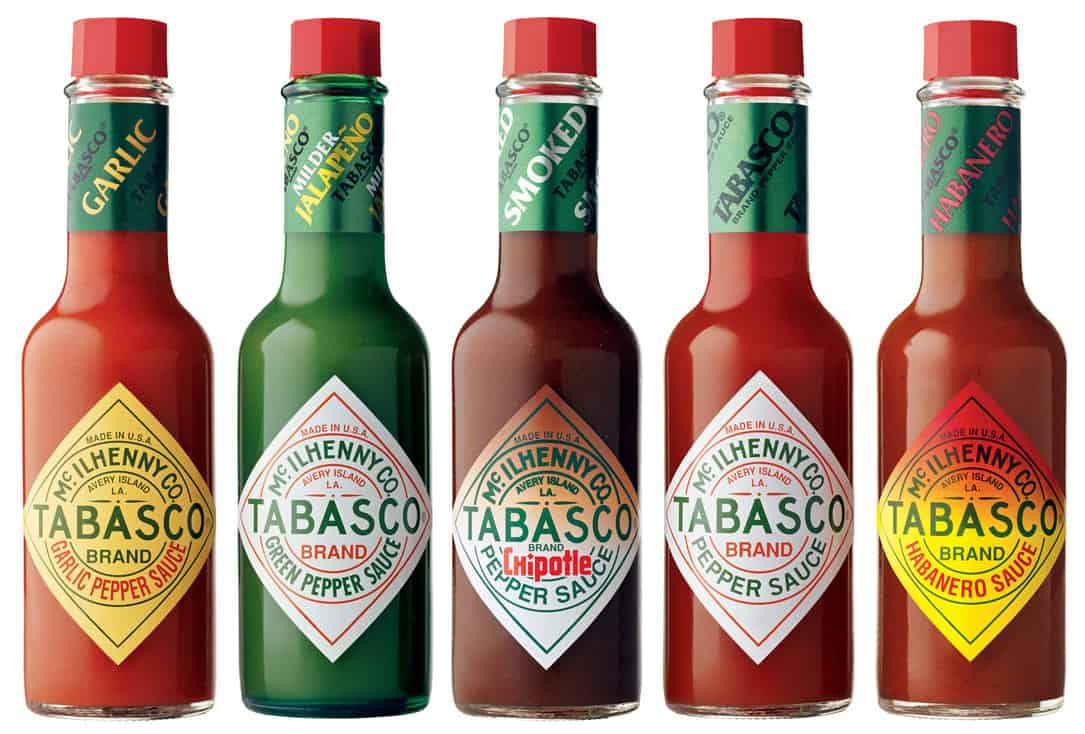 Range of products by tabasco