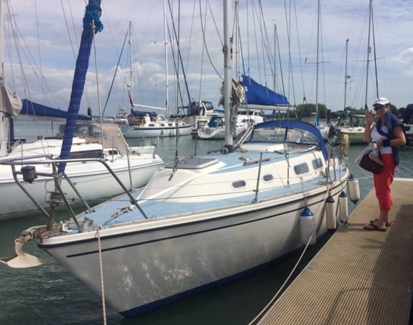 A westerly griffon yacht ready for delivery to Plymouth