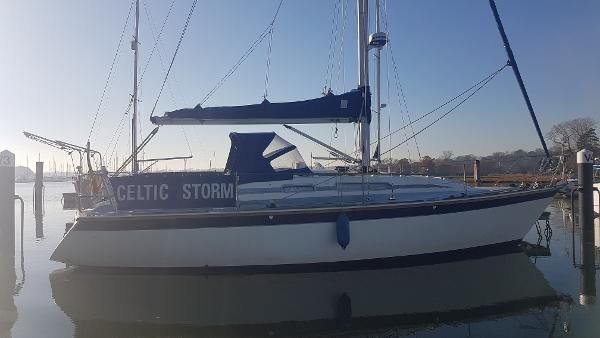 A Westerly Storm yacht safely delivered to Milford Haven and moored up in a peaceful marina.