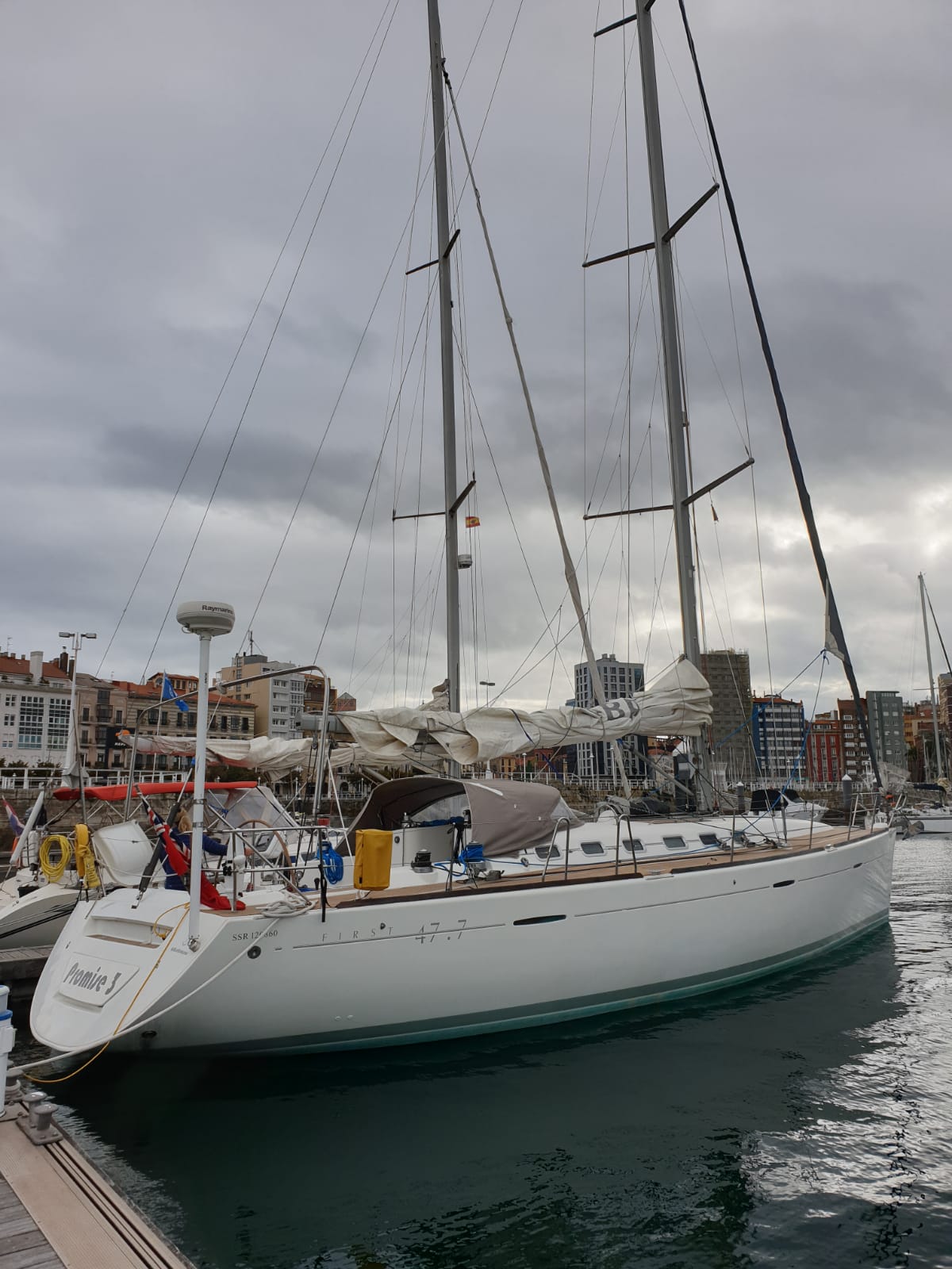 Beneteau First 47.7 yacht ready to set sail on delivery to France