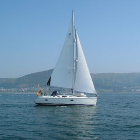 Hunter Legend 36 sailing on delivery from Folleux to Hythe