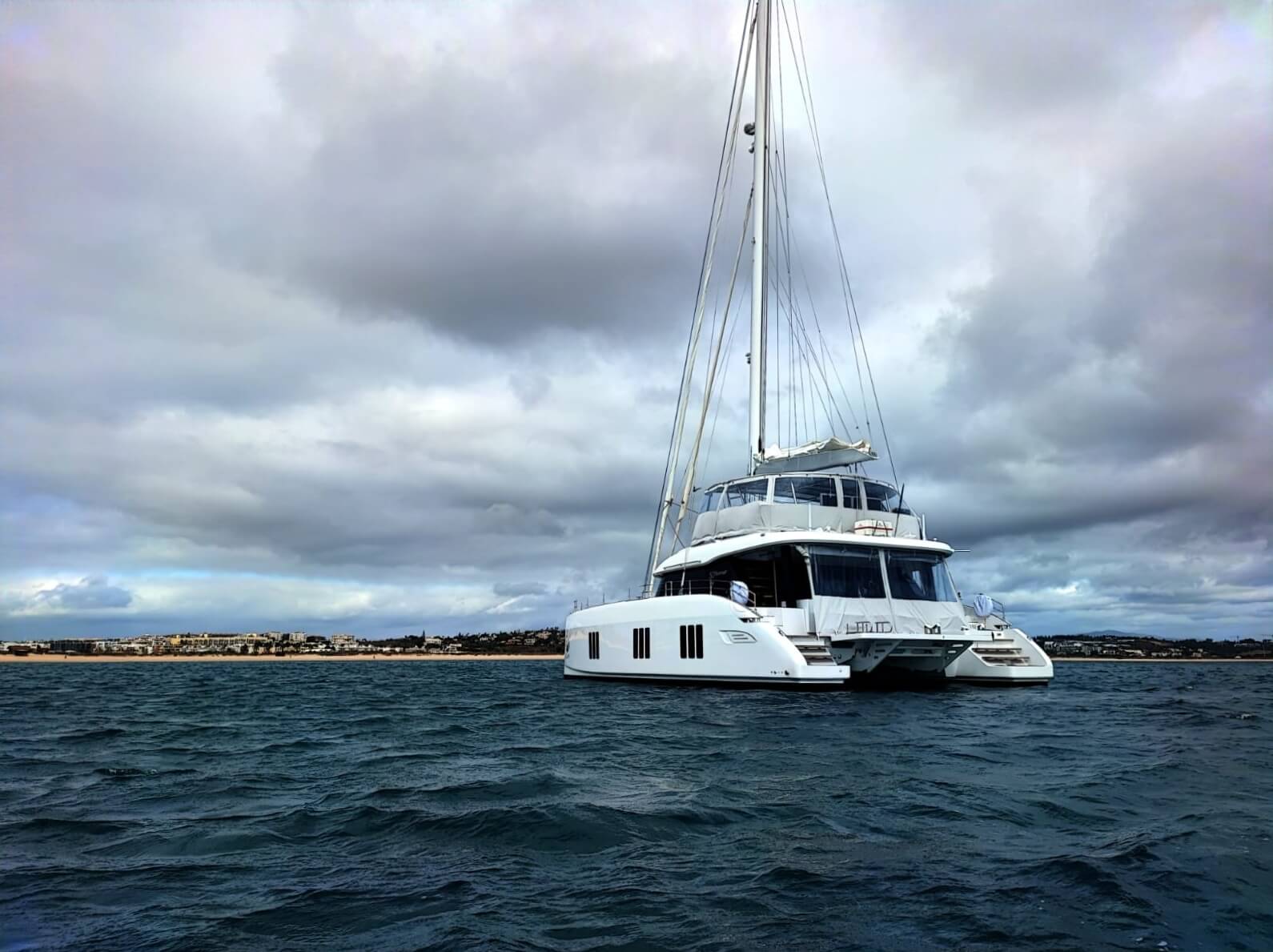 Sunreef 50 Catamaran arriving in Portugal after the yacht delivery from Poland.