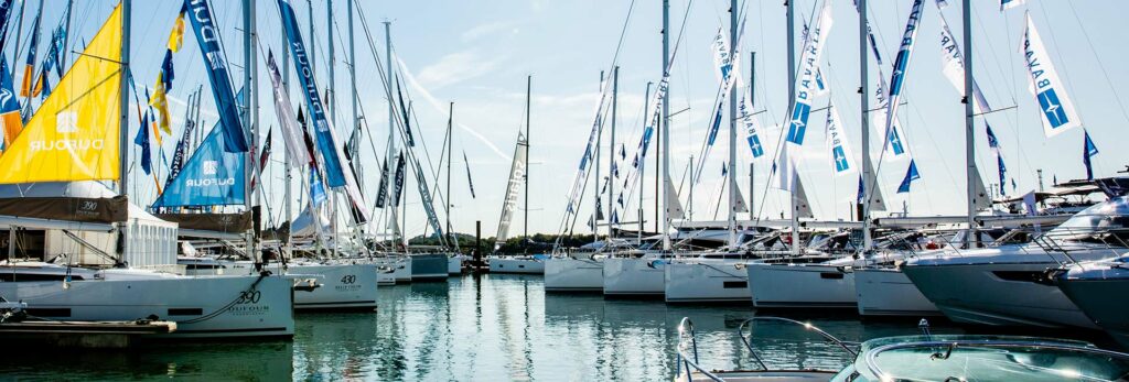 Bavaria and Dufour yachts on display at the Southampton Boat Show