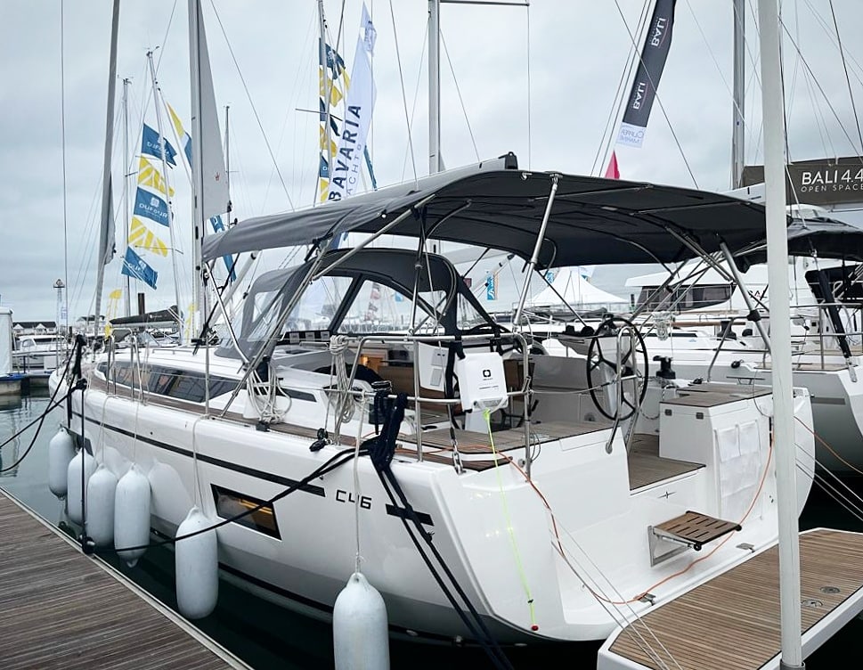 Bavaria C46 yacht on display at the Southampton Boat Show